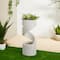Glitzhome® 31" Curving Shaped Outdoor Fountain with LED Light